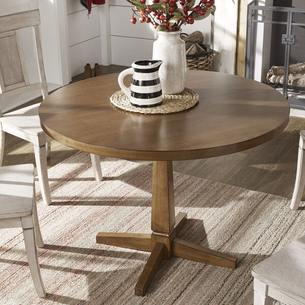 Anna Brown Round Two-Tone Dining Table, image 6